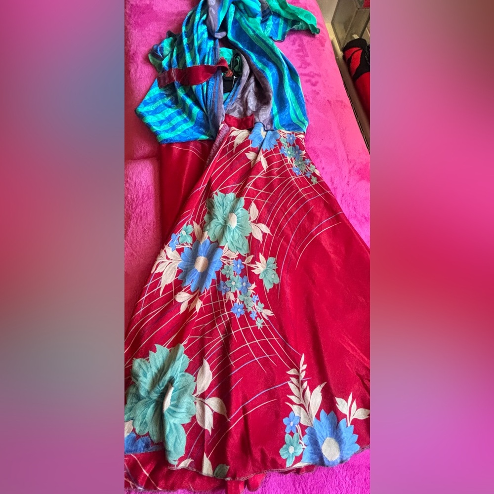 Reversible Silky Maxi Skirt. Multiple Ways to Wear For Big or Small Young Older - Picture 5 of 17